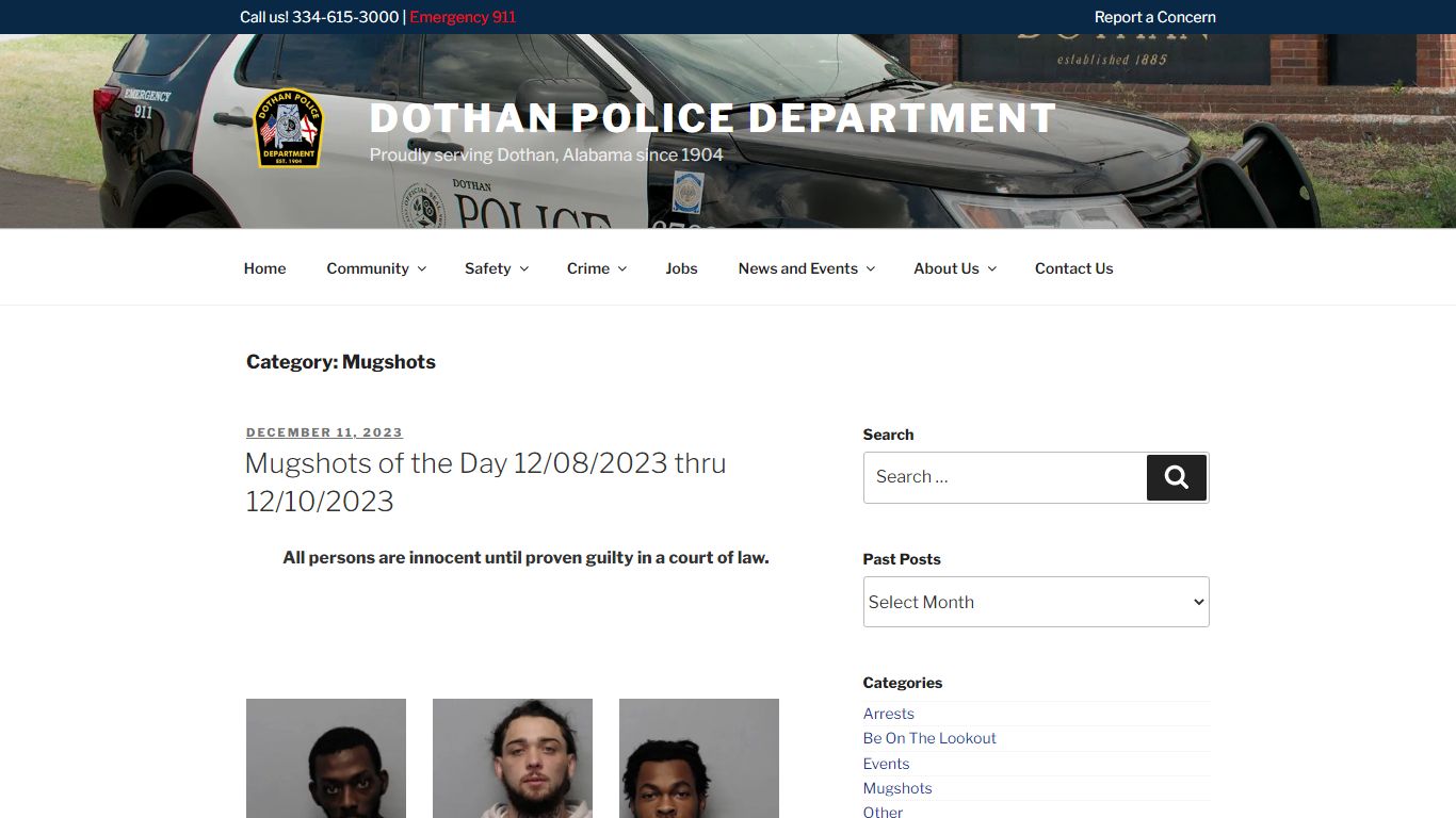 Mugshots – Dothan Police Department