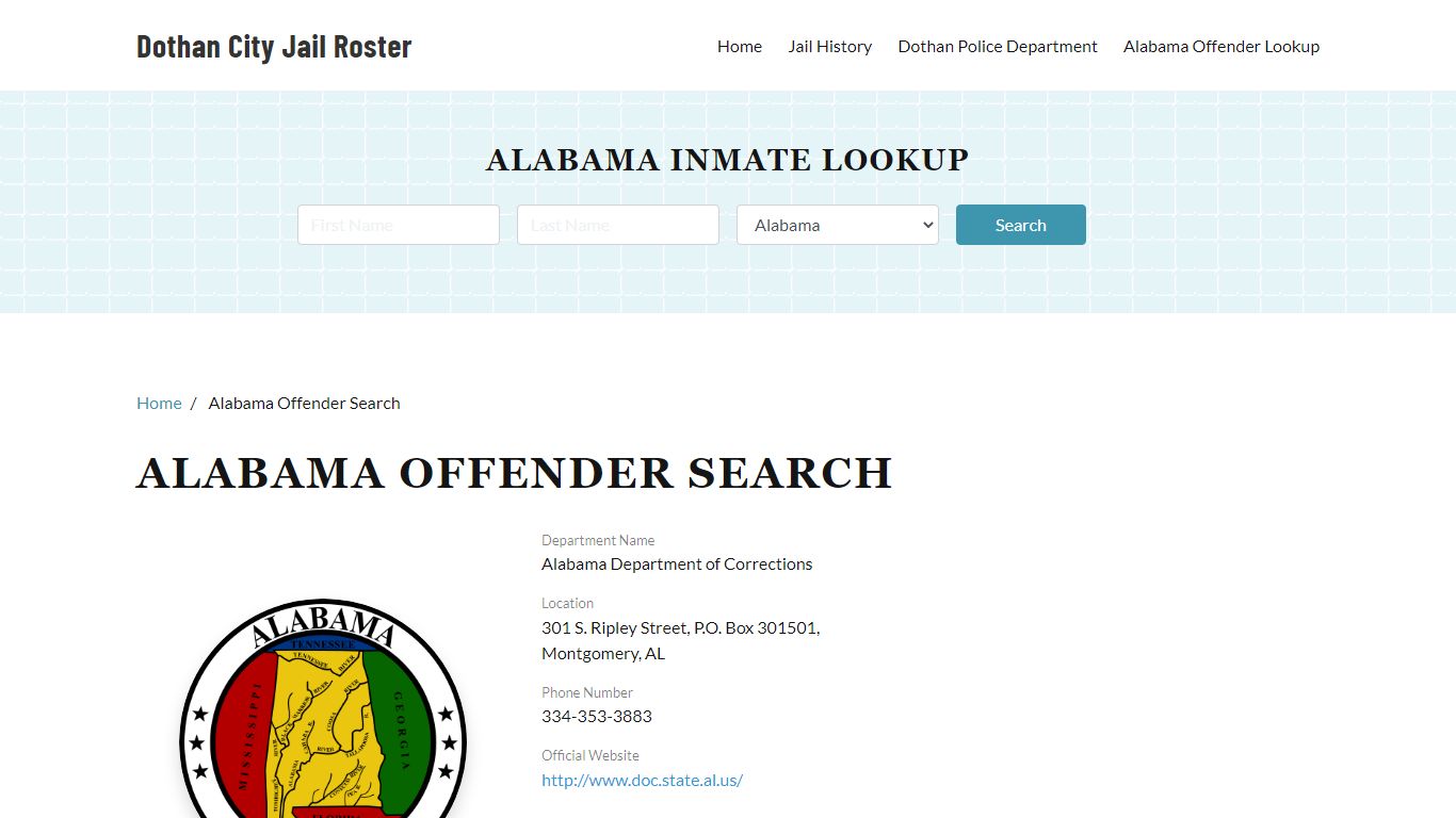 Alabama Offender Lookup, City Jail Records Search
