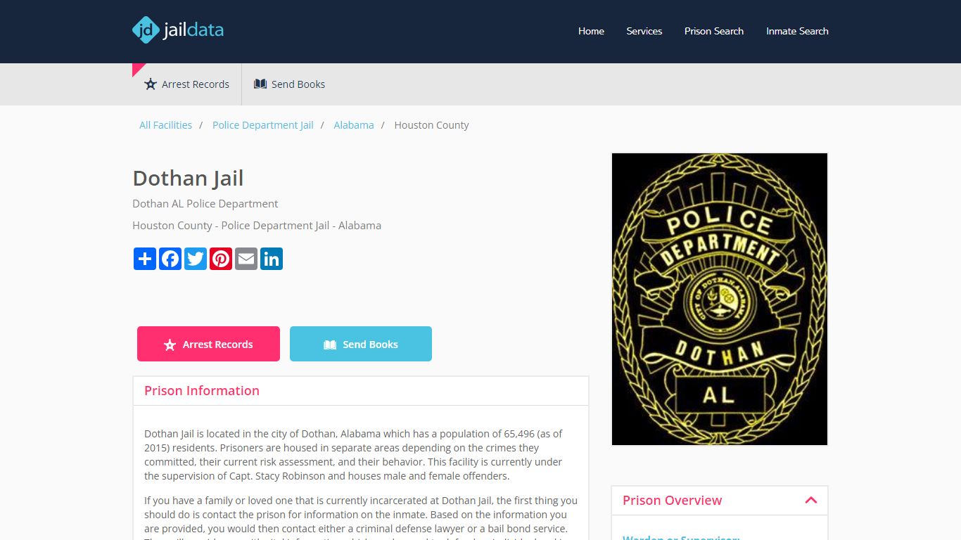 Dothan Jail Inmate Search and Prisoner Info - Dothan, AL - Jaildata.com